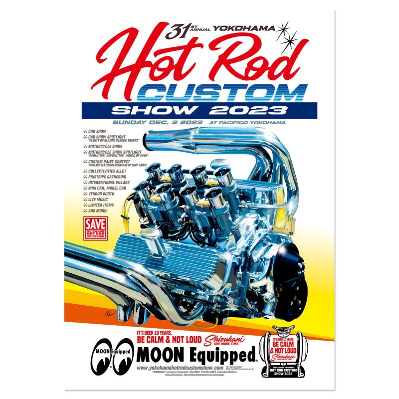 31st Annual YOKOHAMA HOT ROD CUSTOM SHOW 2023 ポスター