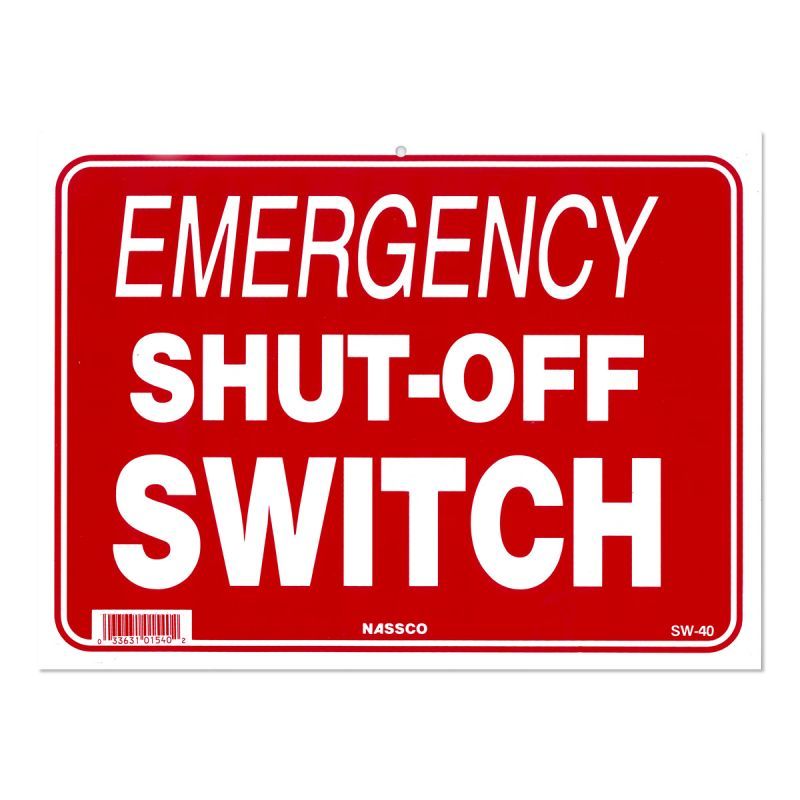 画像1: EMERGENCY SHUT-OFF SWITCH メッセージ プレート(緊急停止) (1)